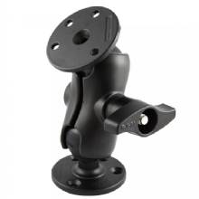 RAM Mount D Size 225 inch Ball Mount w and 2 qty 368 inch Round Plates and Short Length Double Socket Arm
