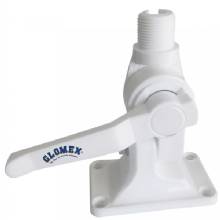 GLOMEX 4-Way Nylon Heavy-Duty Ratchet Mount w/Cable Slot and Built in Coax Cable Feed-Thru 1 inch-14 Thread
