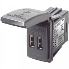 BLUE SEA 1038 48V Dual USB Charger Contura Switch Mount