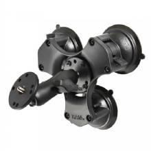 RAM Mount Twist%2DLock Triple Suction Mount w and 1 and 4 inch%2D20 Stud