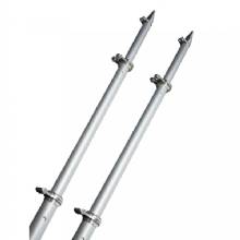 TACO MARINE 18 ft Deluxe Outrigger Poles w/Rollers - Silver/Silver