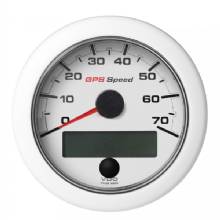VDO 3%2D3 and 8 inch 85mm OceanLink GPS Speedometer 0%2D70 %2D White Dial and Bezel