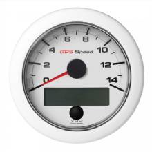 VDO 3%2D3 and 8 inch 85mm OceanLink GPS Speedometer 0%2D14 %2D White Dial and Bezel