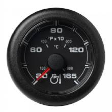 VDO 2%2D1 and 6 inch 52MM OceanLink Pyrometer 1650 deg%2D F and 900 deg%2D C %2D Black Dial and Bezel