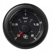 VDO 2%2D1 and 16 inch 52MM OceanLink Boost Pressure 2 Bar and 30 PSI Black Dial and Bezel