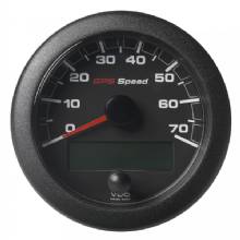 VDO 3%2D3 and 8 inch 85mm OceanLink GPS Speedometer 0%2D70 %2D Black Dial and Bezel