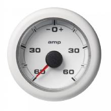 VDO 2%2D1 and 16 inch 52MM OceanLink Battery Current %2D 60 and plus 60 A White Dial and Bezel