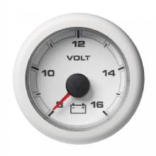 VDO 2%2D1 and 16 inch 52MM OceanLink Battery Voltage 8%2D16 V White Dial and Bezel