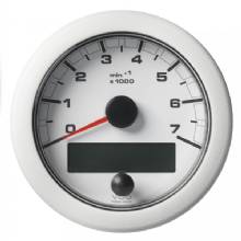 VDO 3%2D3 and 8 inch 85mm OceanLink NMEA 2000 Tach %2D 7000 RPM %2D White Dial and Bezel