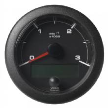 VDO 3%2D3 and 8 inch 85mm OceanLink NMEA 2000 Tach %2D 3000 RPM %2D Black Dial and Bezel