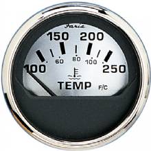 FARIA 2 inch Water Temp Gauge (100-250F) - Spun Silver