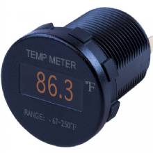 SEA DOG Round OLED Temperature Meter Fahrenheit w and 6 ft Lead