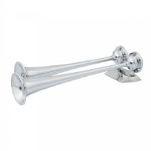 MARINCO 24V Chrome Plated Dual Trumpet Air Horn