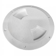 SEA DOG Quarter%2DTurn Textured Deck Plate w and Internal Collar %2D White %2D 5 inch