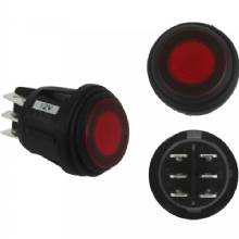 RIGID 3 Position Rocker Switch - Red