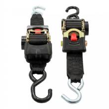 CAMCO Retractable Tie Down Straps %2D 2 inch Width 6 ft Dual Hooks