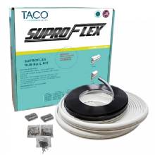 TACO MARINE SuproFlex Rub Rail Kit %2D White w and Flex Chrome Insert %2D 2 inchH x 12 inchW x 80 ftL