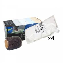 KIWIGRIP 4 %2D 1 Liter Pouches %2D White w and 4 inch Roller
