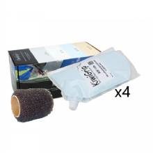KIWIGRIP 4 %2D 1 Liter Pouches %2D Blue w and 4 inch Roller