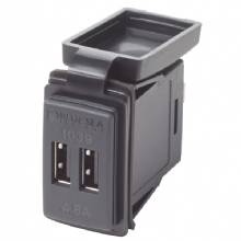 BLUE SEA Dual USB 48A Charger Port 12 and 24vDC Switch Mount