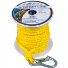 SEA DOG Poly Pro Anchor Line w and Snap %2D 3 and 8 inch x 100 ft %2D Yellow