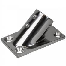 SEA DOG Rail Base Fitting Rectangular Base 45 deg%2D 316 Stainless Steel %2D 3%2D1 and 4 inch x 1%2D7 and 8 inch %2D 1 inch OD