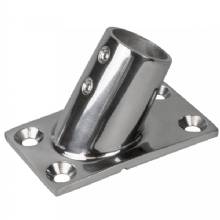 SEA DOG Rail Base Fitting Rectangular Base 60 deg%2D 316 Stainless Steel %2D 1%2D7 and 8 inch x 3%2D1 and 4 inch %2D 1 inch OD