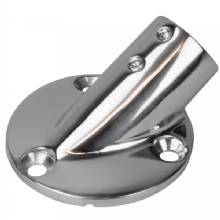 SEA DOG Rail Base Fitting 2%2D3 and 4 inch Round Base 30 deg%2D 316 Stainless Steel %2D 1 inch OD