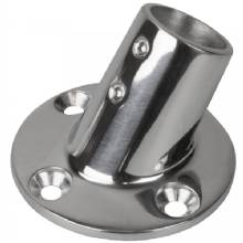 SEA DOG Rail Base Fitting 2%2D3 and 4 inch Round Base 60 deg%2D 316 Stainless Steel %2D 1 inch OD