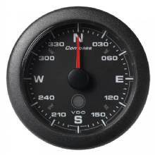 VDO 3%2D3 and 8 inch 85MM OceanLink Compass %2D 360 deg%2D %2D Black Dial and Bezel