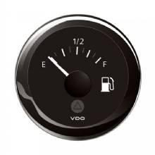 VDO 2%2D1 and 16 inch 52mm ViewLine Tank Level Gauge E and F %2D 3%2D1800 Ohm %2D 8%2D32V %2D Black Dial and Bezel