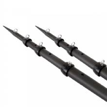 TIGRESS XD 3K Carbon Fiber Telescoping Outrigger Poles %2D 21 ft %2D Matte Black and Black %2D Pair