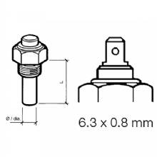 VDO Marine Engine Oil Temperature Sensor %2D Single Pole Common Ground %2D 50%2D150 deg%2DC and 120%2D300 deg%2DF %2D 6 and 24V %2D M14 x 15 Thread