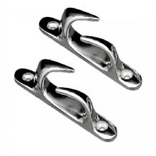 WHITECAP Skene Bow Chock 4%2D1 and 2 inch Pair %2D Chrome Plated Brass