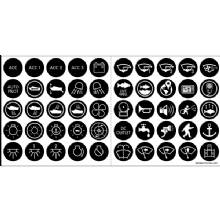 BLUE SEA 4230 Label Kit For SS Back Lit Switch