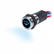 BLUE SEA 4180 15A Push Button Backlit Switch Off%2DOn