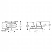 BLUE SEA PowerPost Dual 2 x 3 and 8 in Studs w and Insulators