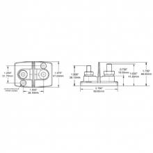 BLUE SEA PowerPost Dual 1 x 5 and 16 in and 1 x 3 and 8 in Studs With Insulators
