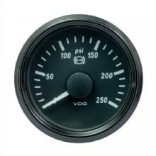 VDO SingleViu 52mm 2%2D1 and 16 inch Brake Pressure Gauge %2D 250 PSI %2D 0%2D45V