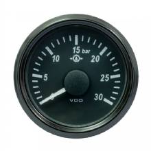 VDO SingleViu 52mm 2%2D1 and 16 inch Brake Pressure Gauge %2D 30 Bar %2D 0%2D45V