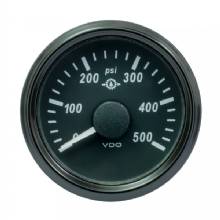 VDO SingleViu 52mm 2%2D1 and 16 inch Gear Pressure Gauge %2D 500 PSI %2D 0%2D45V