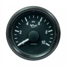 VDO SingleViu 52mm 2%2D1 and 16 inch Oil Pressure Gauge %2D 10 Bar %2D 0%2D45V