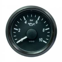 VDO SingleViu 52mm 2%2D1 and 16 inch Oil Pressure Gauge %2D 150 PSI %2D 0%2D45V