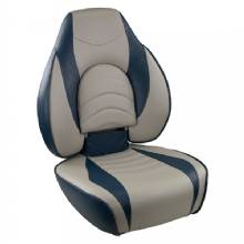 SPRINGFIELD MARINE SPRINGFIELD FISH PRO HIGH BACK FOLDING SEAT BLUE and GREY