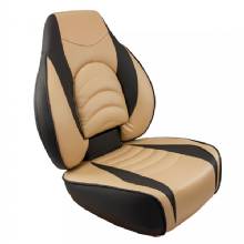 SPRINGFIELD MARINE SPRINGFIELD FISH PRO HIGH BACK FOLDING SEAT CHARCOAL and TAN