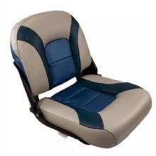 SPRINGFIELD MARINE SPRINGFIELD SKIPPER PREMIUM LB FOLDING SEAT BLUE and GREY