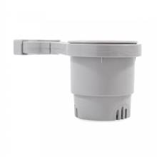 CAMCO Clamp%2DOn Rail Mounted Cup Holder %2D Small for Up to 1%2D1 and 4 inch Rail %2D Grey