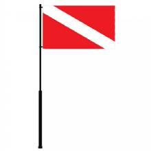 MATE SERIES Flag Pole %2D 36 inch w and Dive Flag