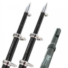 TACO MARINE 20 ft Carbon Fiber Twist and Lock Outrigger Poles f and GS%2D450 GS%2D500 and GS%2D1000 Bases %2D Black