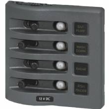 BLUE SEA Weather Deck Panel 12v 4 Circuit Breaker Panel